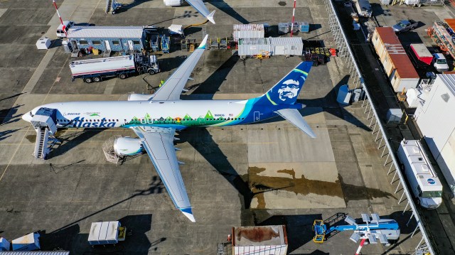 Aerial view of the Boeing EcoDemonstrator.