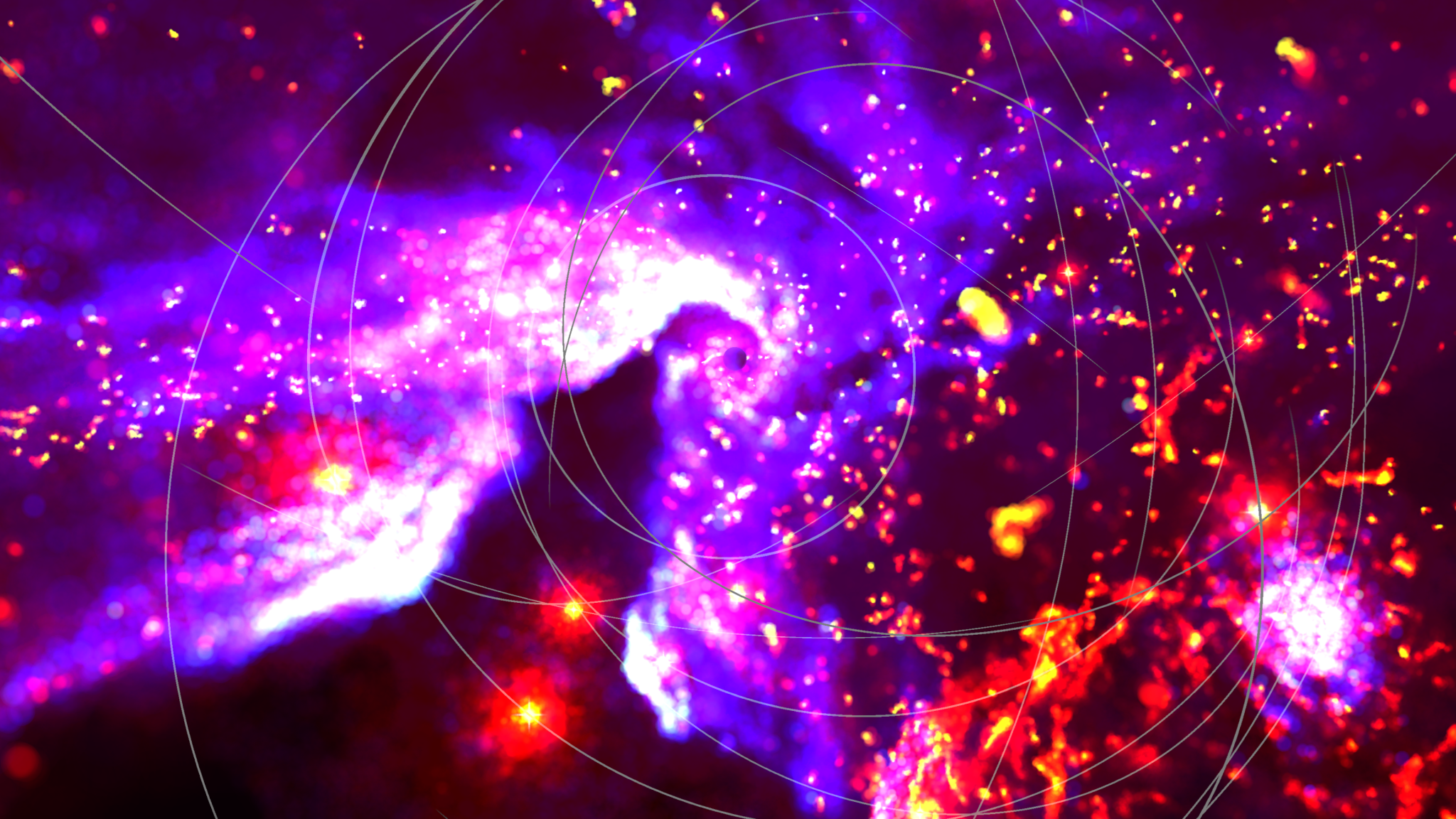 A visualization showing 500 years of cosmic evolution around the Milky Way's supermassive black hole called Sgr A*. 