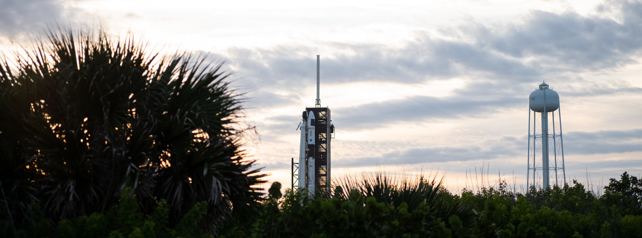 A SpaceX Falcon 9 rocket with the company's Crew Dragon spacecraft onboard is seen on the launch pad at Launch Complex 39A as preparations continue for the Crew-3 mission, Monday, Nov. 1, 2021, at NASA’s Kennedy Space Center in Florida.
