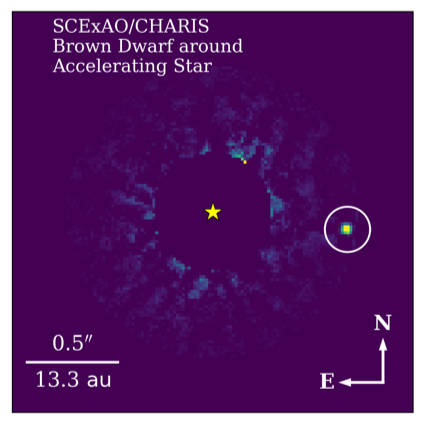 This is an image of an object recently discovered by Subaru/SCExAO (HD 33632 Ab)