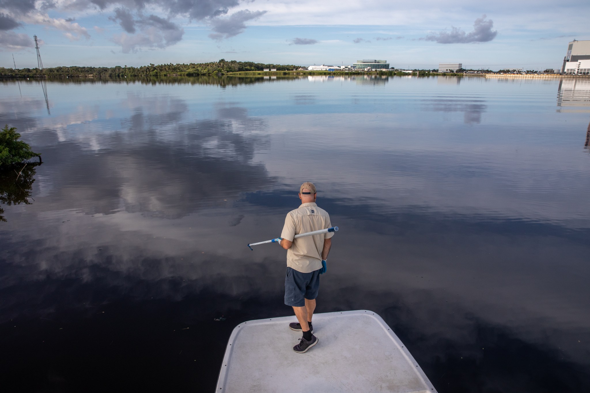 NASA aquatic biologists measure the health of the Indian River Lagoon.