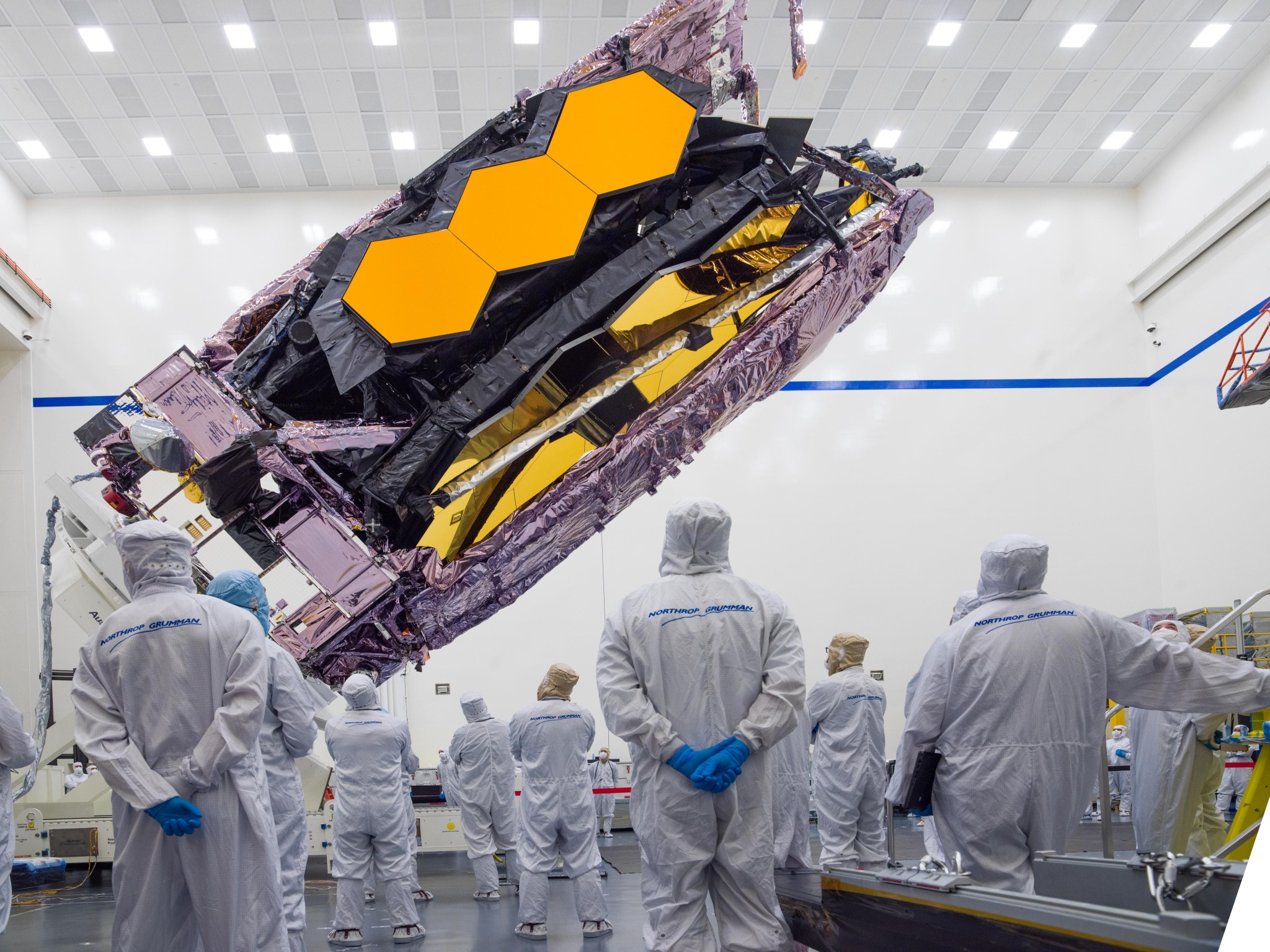 The James Webb Space Telescope as it prepares to leave Northrop Grumman in Redondo Beach, California