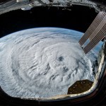 Image of a hurricane from the space station.