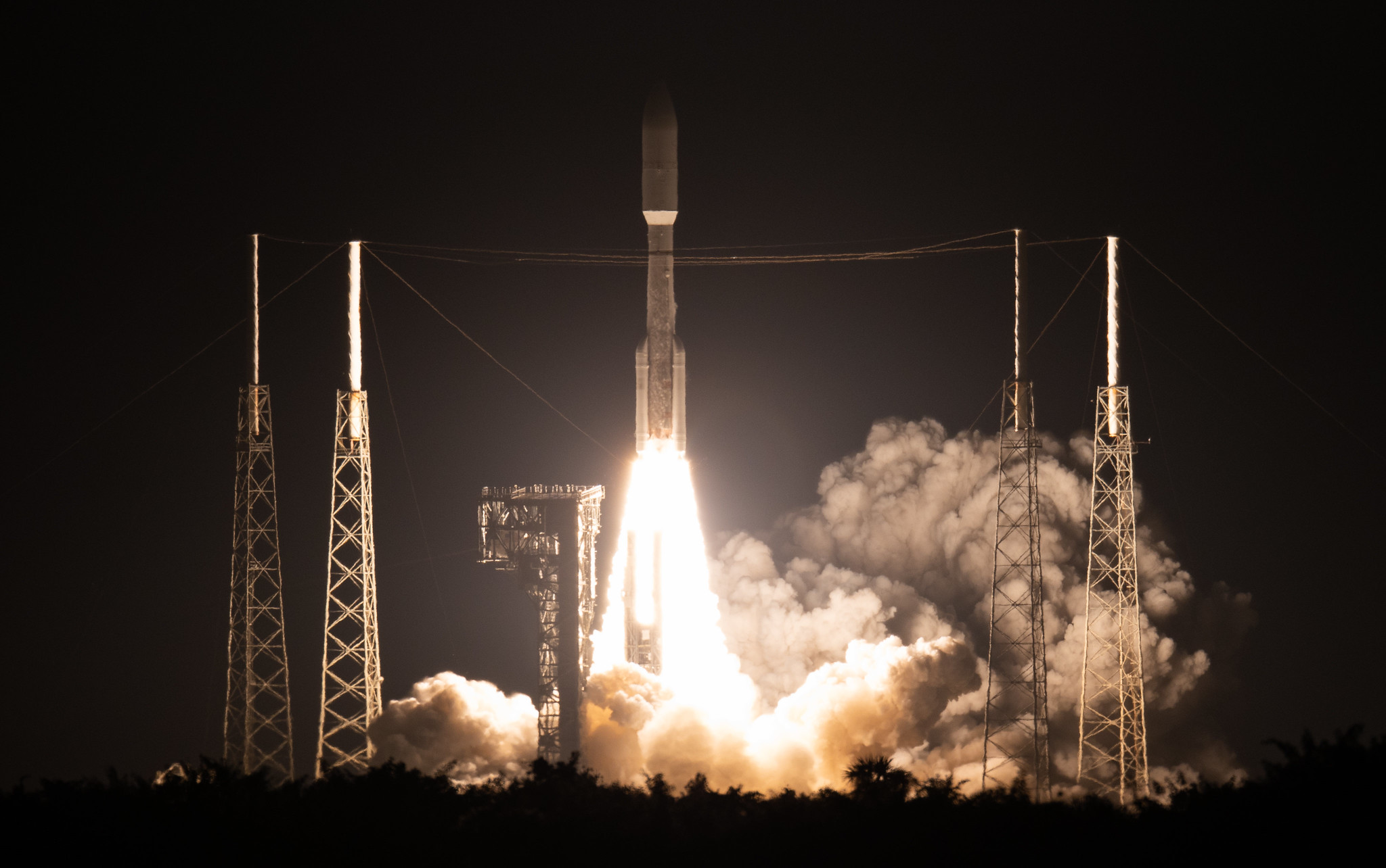 A United Launch Alliance Atlas V rocket launches with the Department of Defense’s Space Test Program 3 (STP-3) mission from Space Launch Complex 41 at Cape Canaveral Space Force Station on Tuesday, Dec. 7, 2021. 