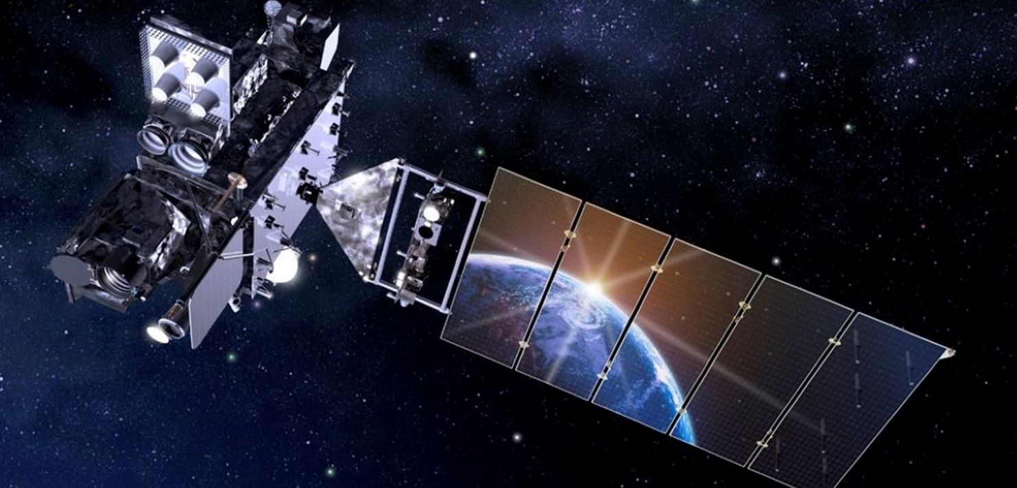 An artist’s rendering of GOES-R.