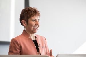 Candid photo of Dr. Marla Pérez-Davis, director of NASA’s Glenn Research Center in Cleveland.