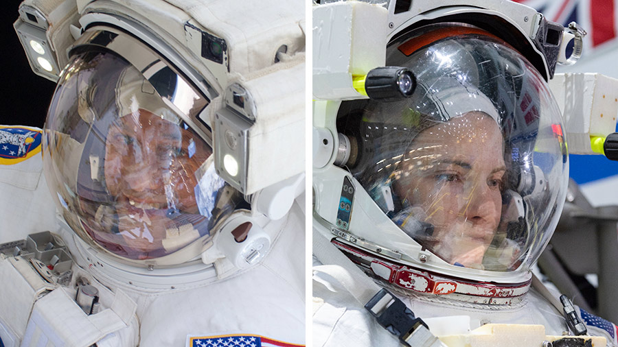 Spacewalkers Thomas Marshburn and Kayla Barron will spend about six-and-a-half hours replacing a faulty antenna system.