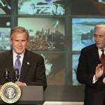 George W. Bush and Administrator O'Keefe at the VSE announcement on January 14 2004
