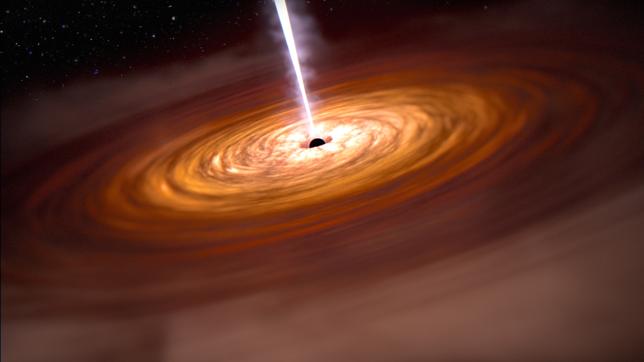 artist rendering of black hole