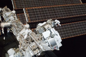 View of STS-134 Crew Members during EVA-1.