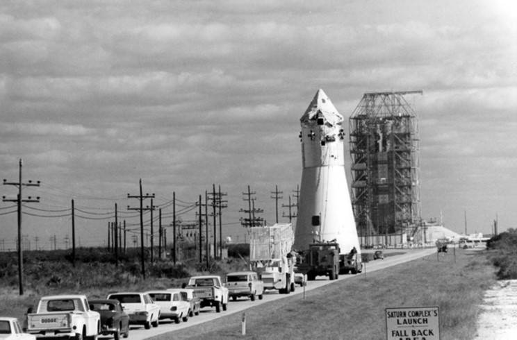 apollo 1 convoy approaching lc-34 jan 6 1967