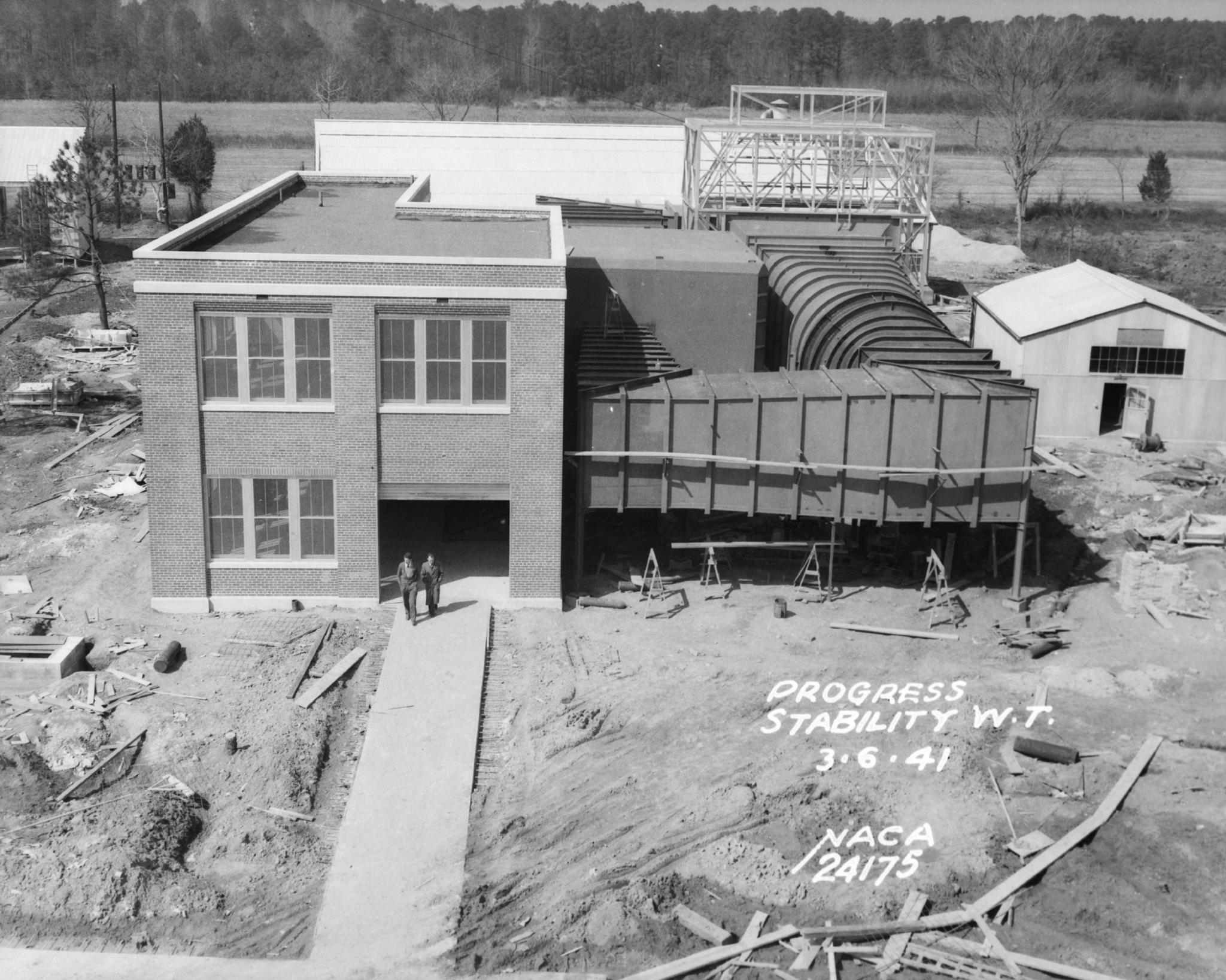 Construction of Stability Tunnel (Building 1149) in 1941.