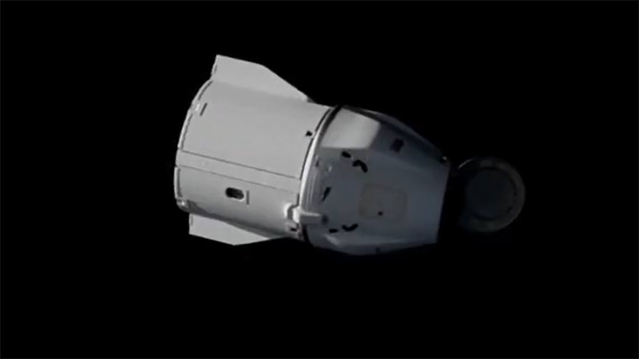 A SpaceX cargo Dragon spacecraft undocked from the International Docking Adapter on the stationâs space-facing port of the Harmony module at 10:40am ET.