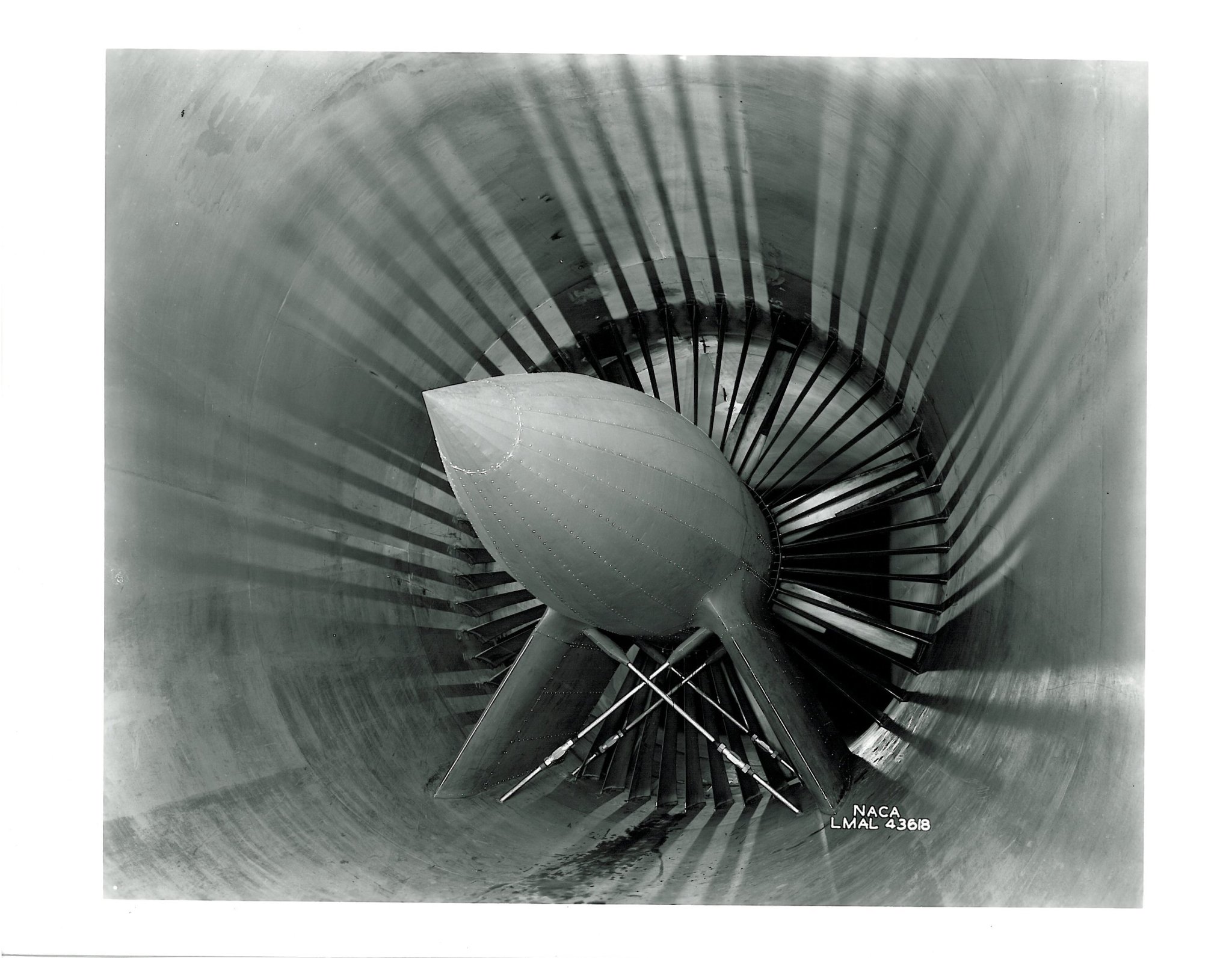 Stability Tunnel fan hub from downstream circa 1944. 