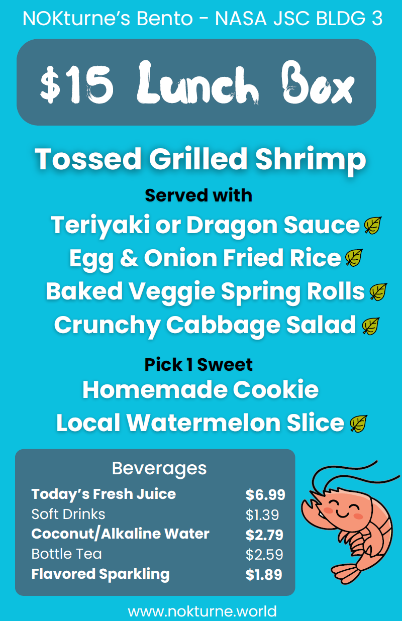 JSC B3 food vendor, Nokturne's, Thursday bento menu for February 5, 2026. 