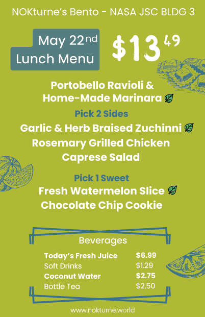 Nokturne Express Menu for  JSC B3 on May 22, 2025.