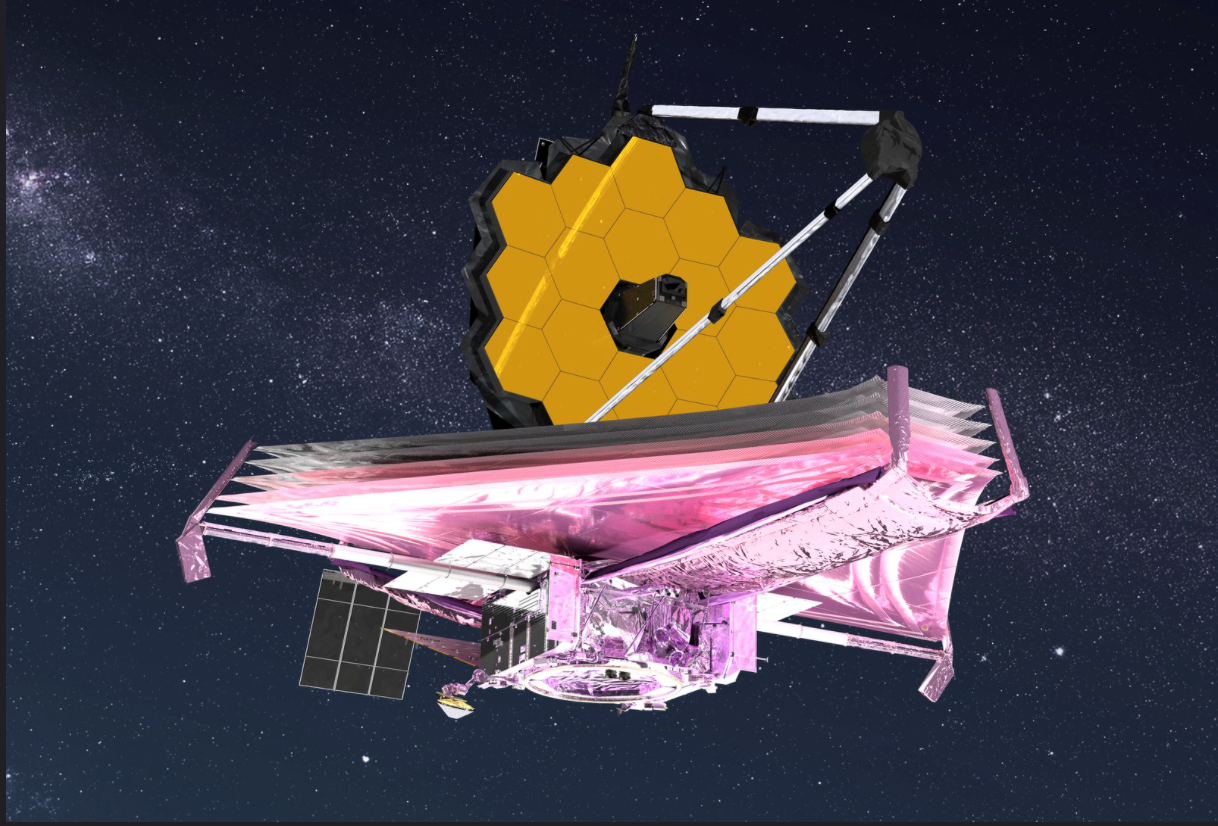 Artist’s conception of the James Webb Space Telescope in space.