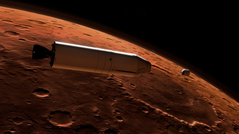 An illustration of the Mars Ascent Vehicle. 
