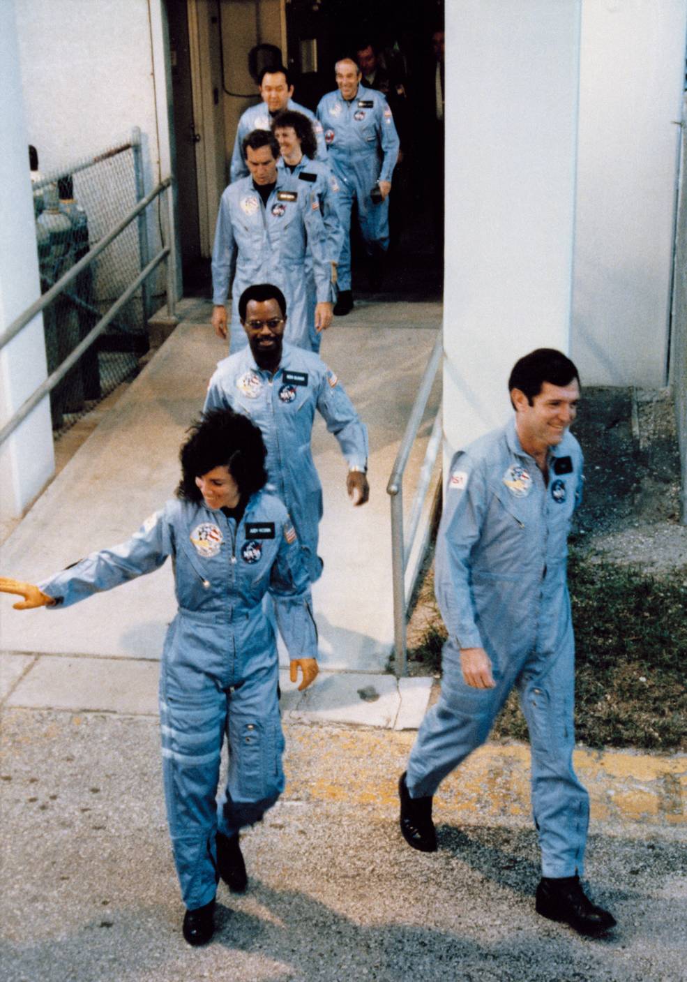 bhm_mcnair_sts-51l_crew_walkout_for_launch_jan_28_1986