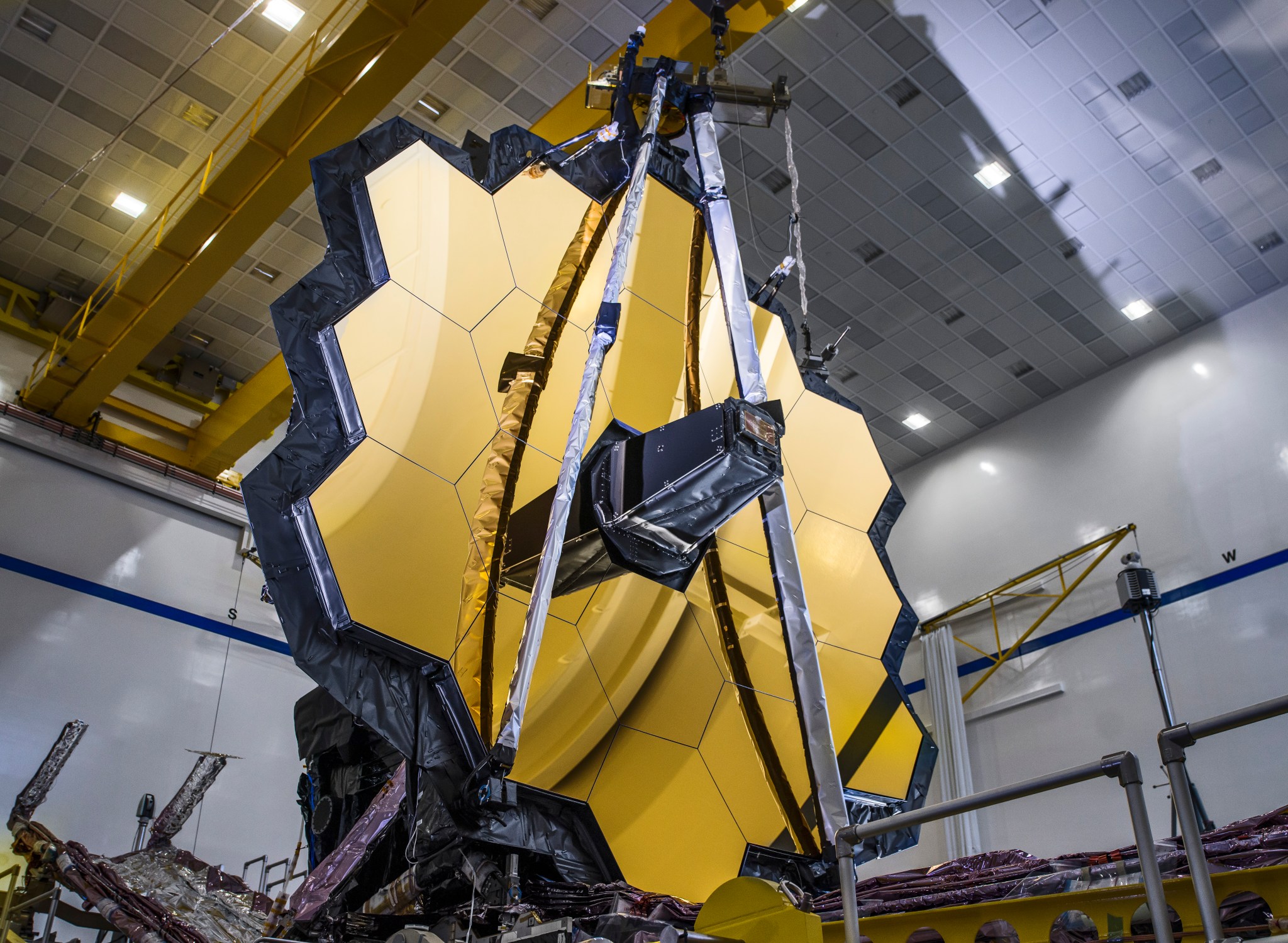 NASA’s James Webb Space Telescope, seen during construction and testing