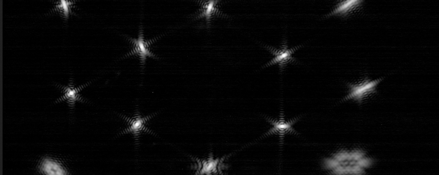 Webb Team Brings 18 Dots of Starlight Into Hexagonal Formation