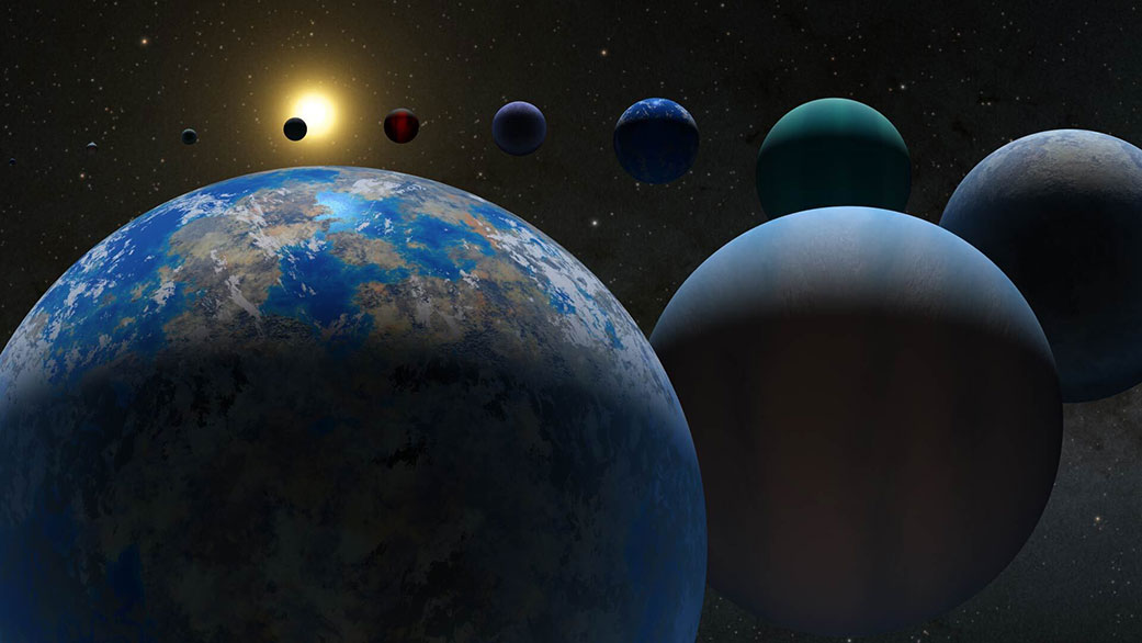 Illustration of what planets outside our solar system may look like.