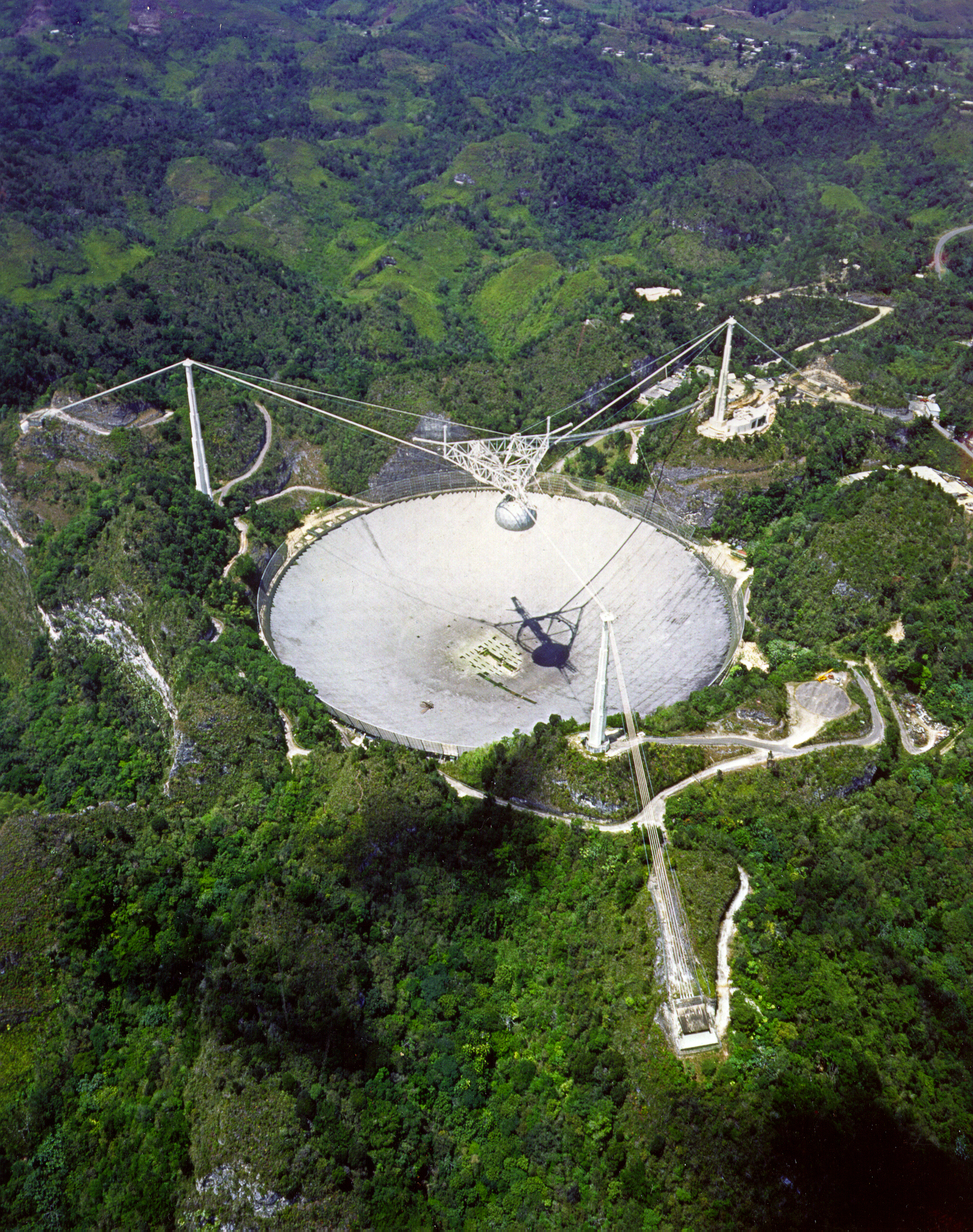 The planetary radar facility at the Arecibo Observatory in Puerto Rico
