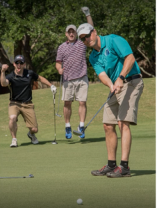 Golf players in the 2019 NASA Scholarship Golf Tournament