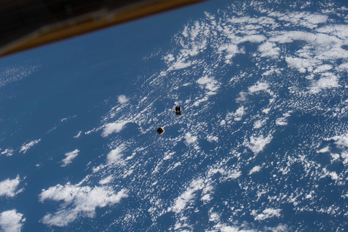 A total of four CubeSats were deployed from the International Space Station on the ELaNa38 Mission.