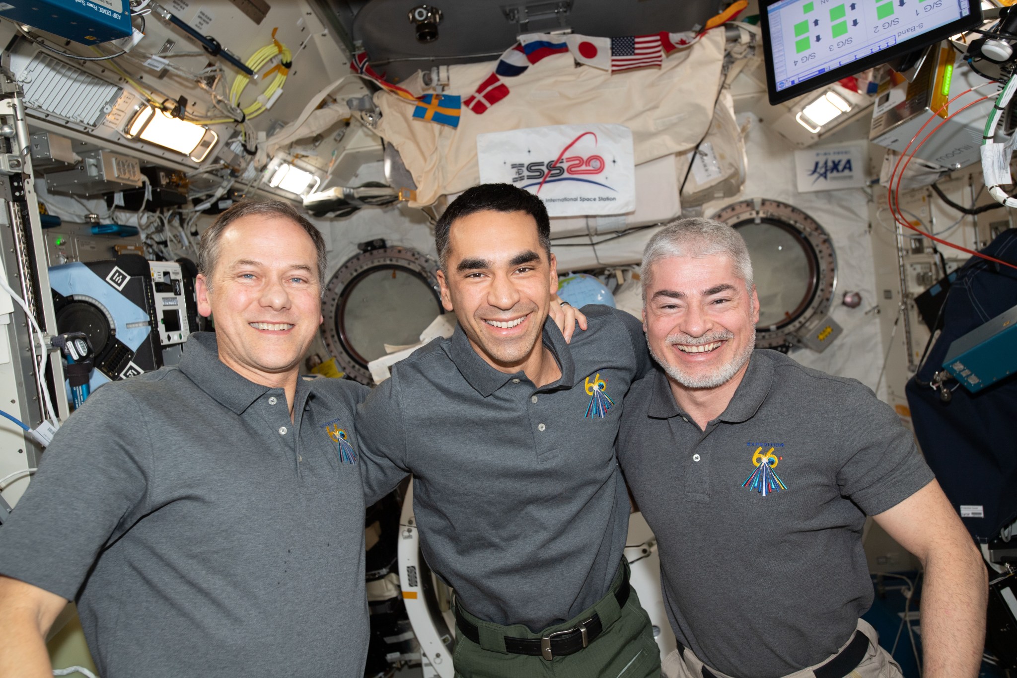 NASA's Expedition 66 Flight Engineers Thomas Marshburn, Raja Chari and Mark Vande Hei