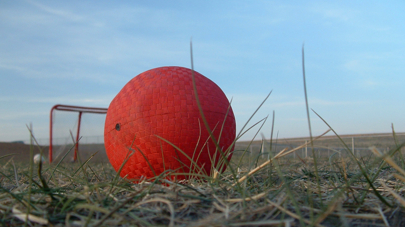 red ball in field