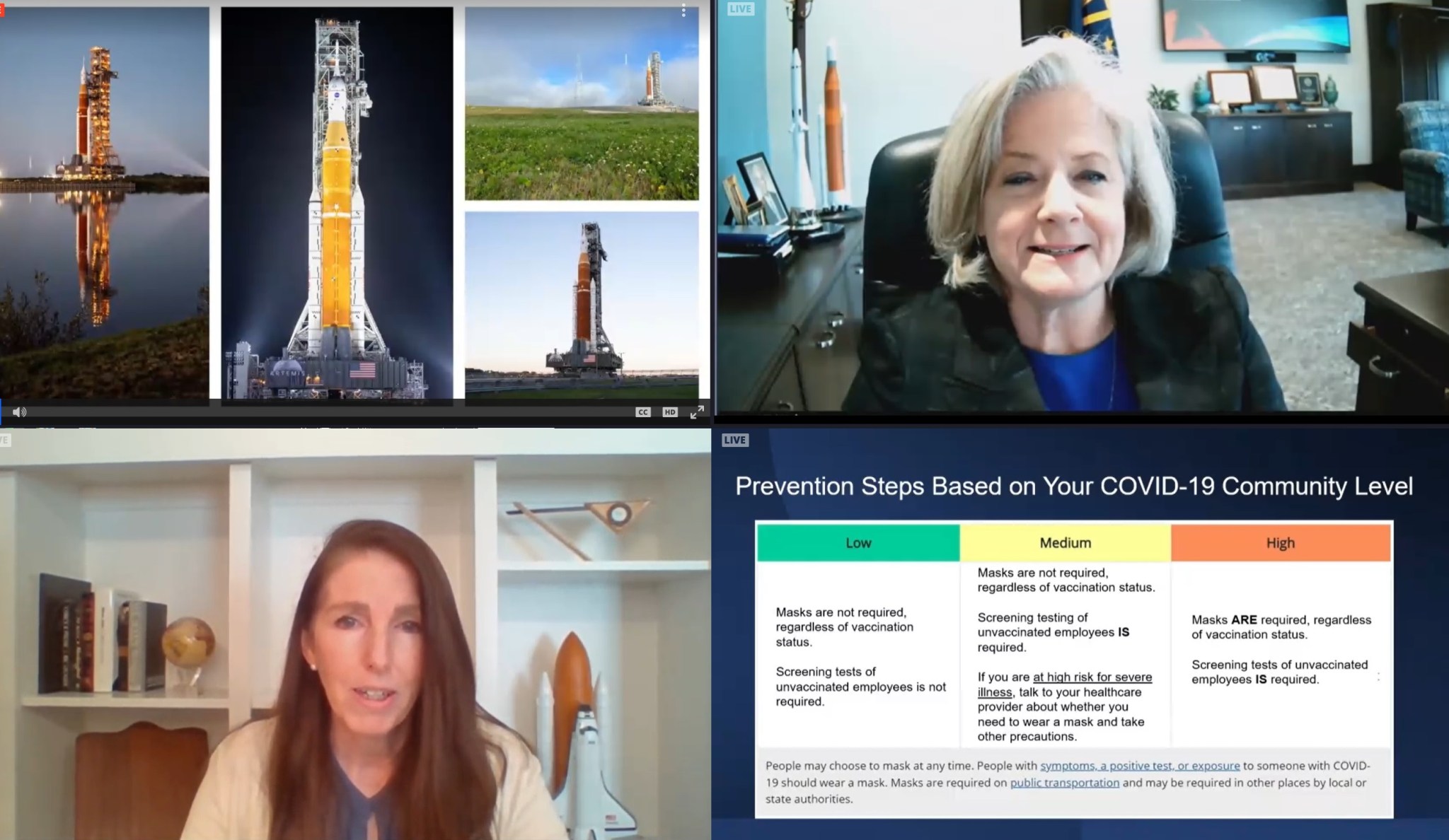 NASA’s Marshall Space Flight Center leadership held a virtual town hall March 24.