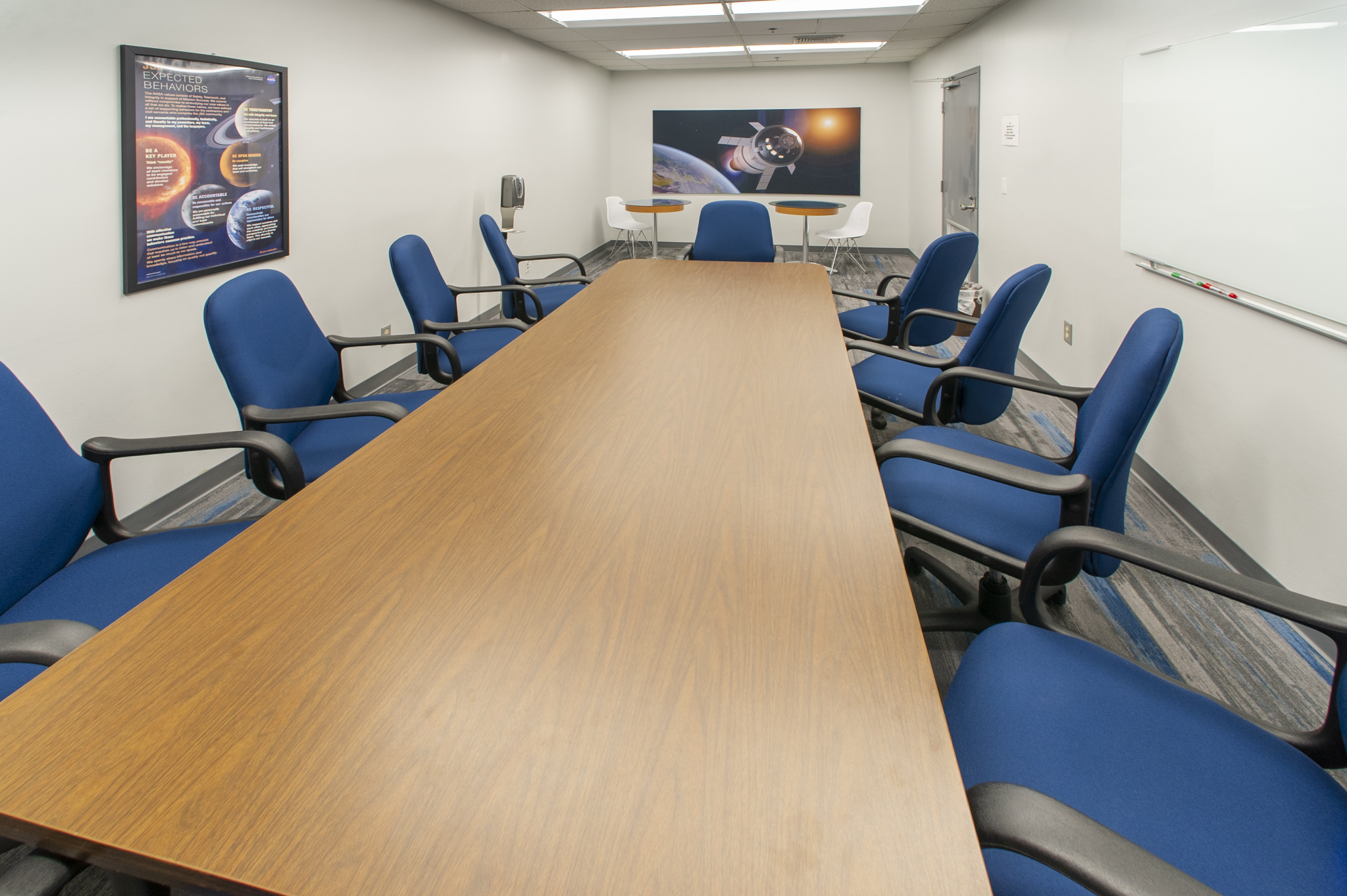 Conference room with table and chairs