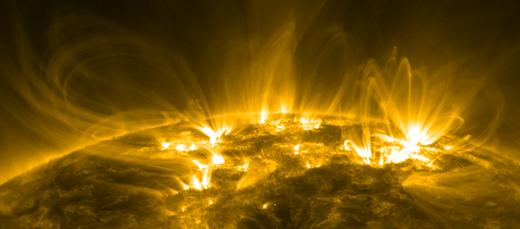 Coronal loops on the Sun imaged in extreme ultraviolet light by NASA's SDO mission