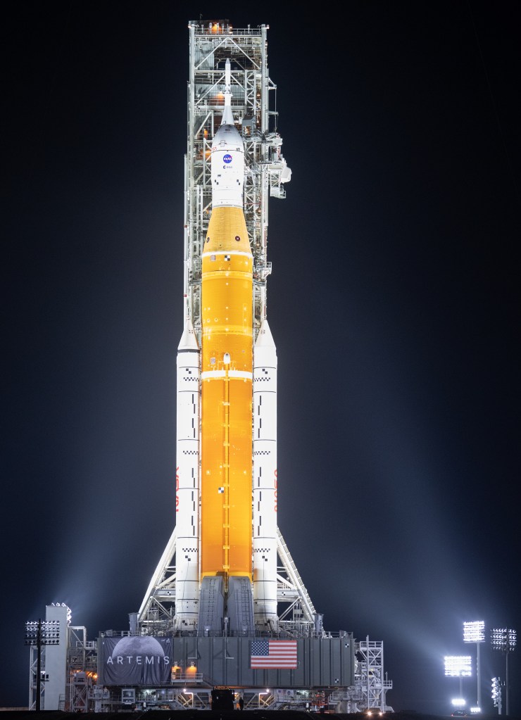 NASA’s Mega Moon Rocket, Spacecraft Complete First Roll to Launch Pad