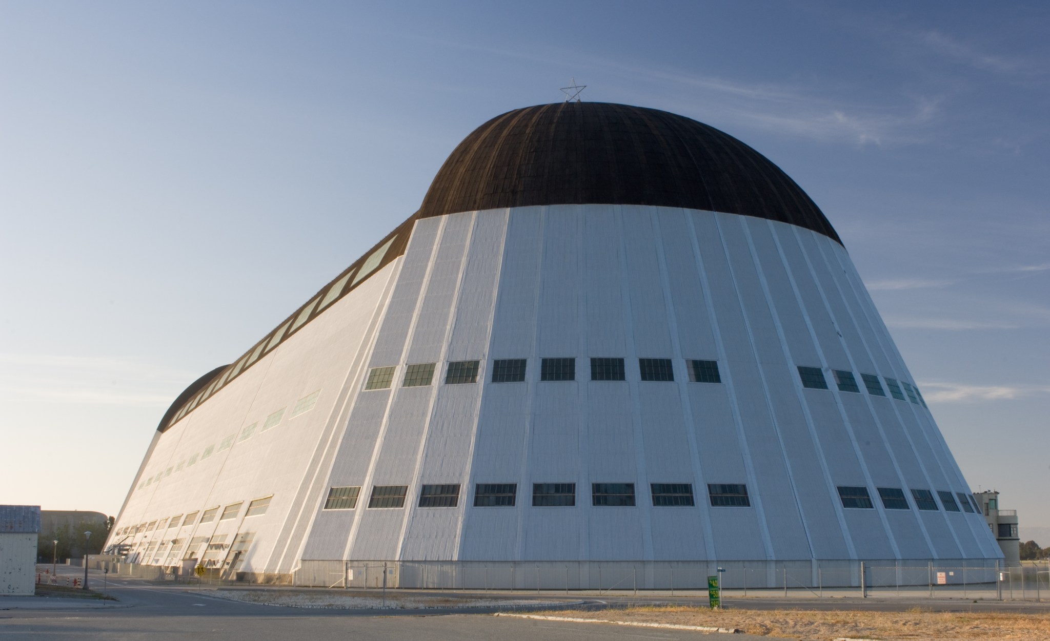 Hangar One at Moffett Federal Airfield, Moffett Field, California, in 2006.