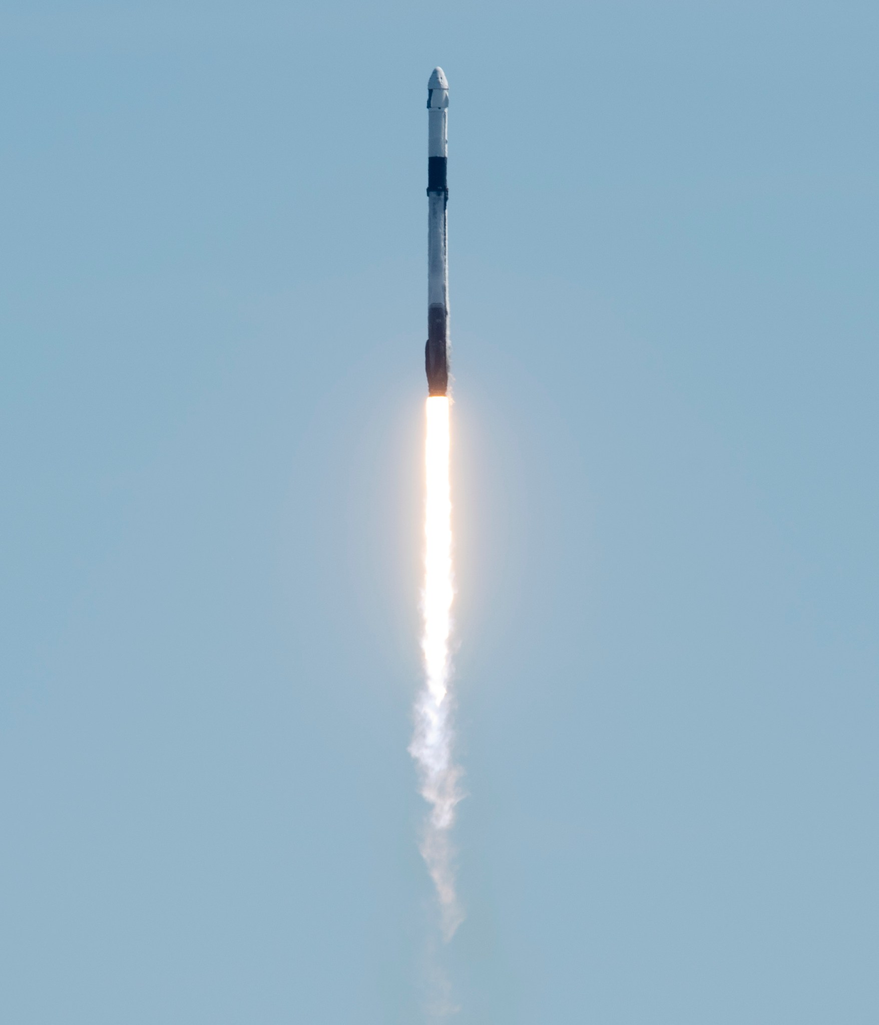 A SpaceX Falcon 9 rocket carrying the company's Crew Dragon spacecraft launches Friday, April 8, 2022, at NASA’s Kennedy Space Center in Florida.