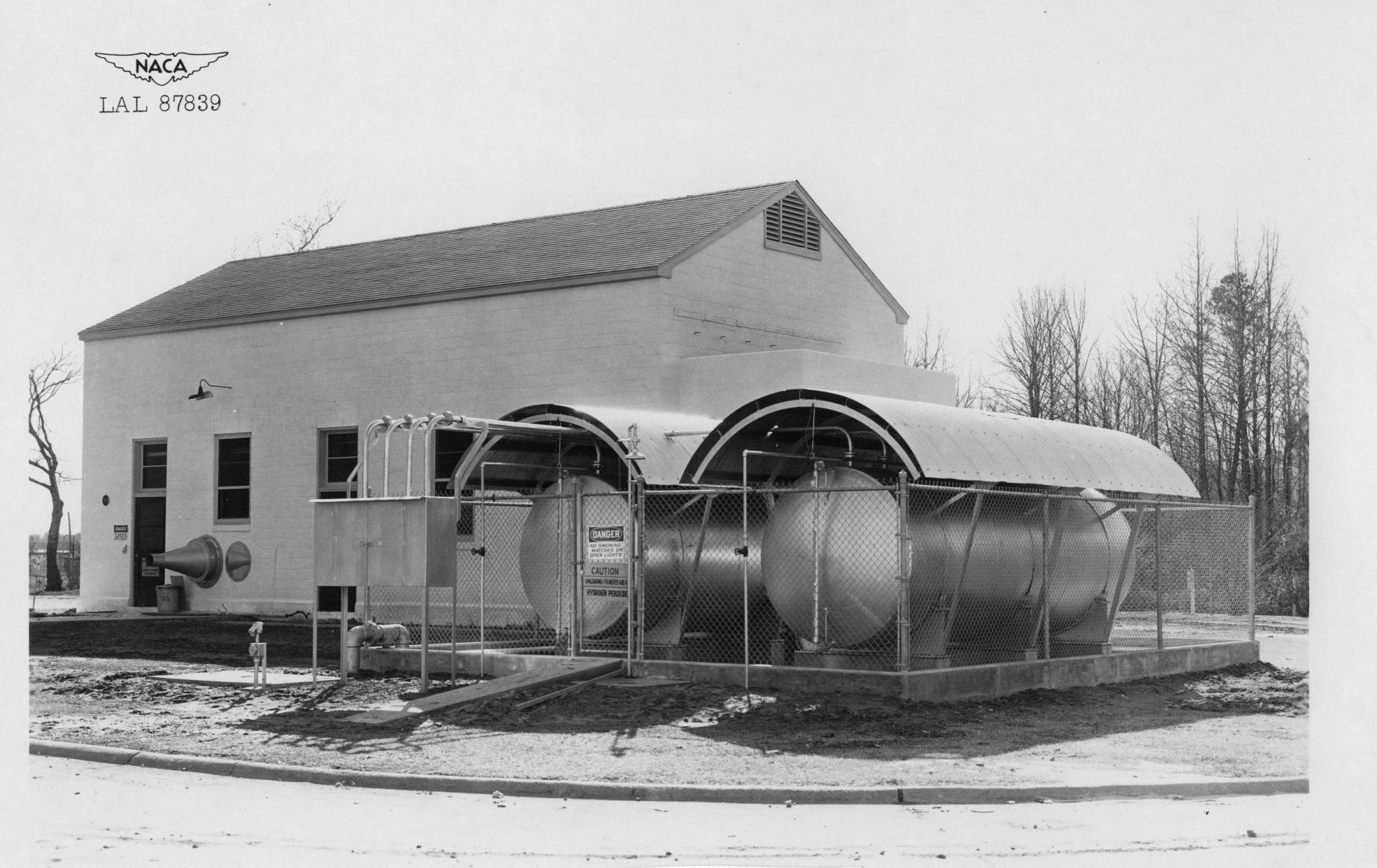 B1234 with hydrogen peroxide storage tanks in 1955.