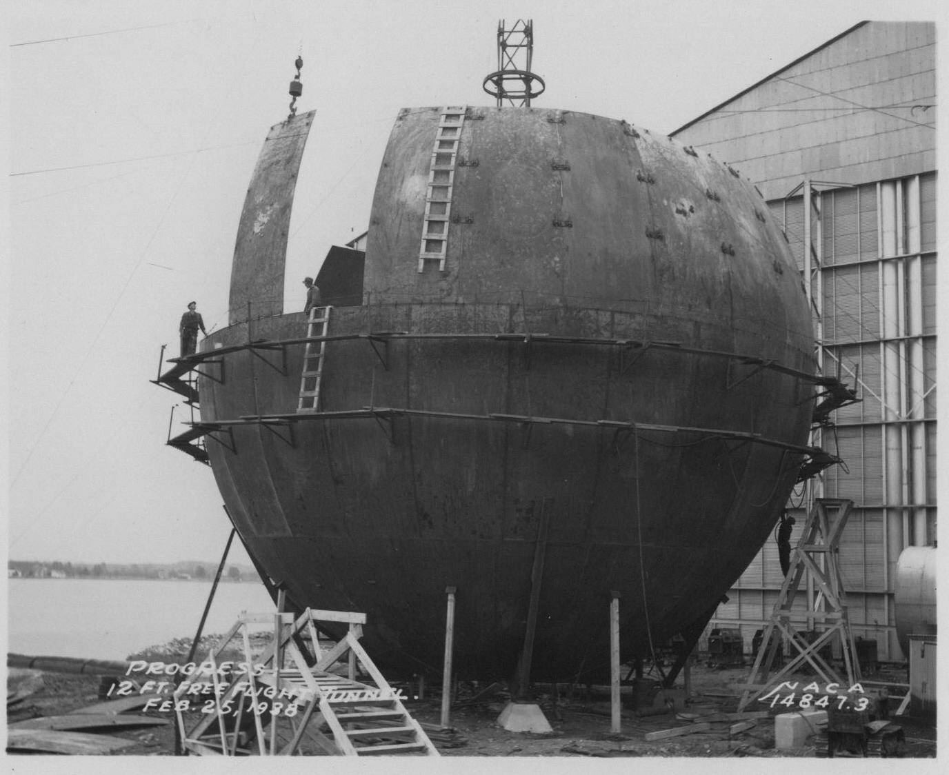 Building 644 under construction; 1938.