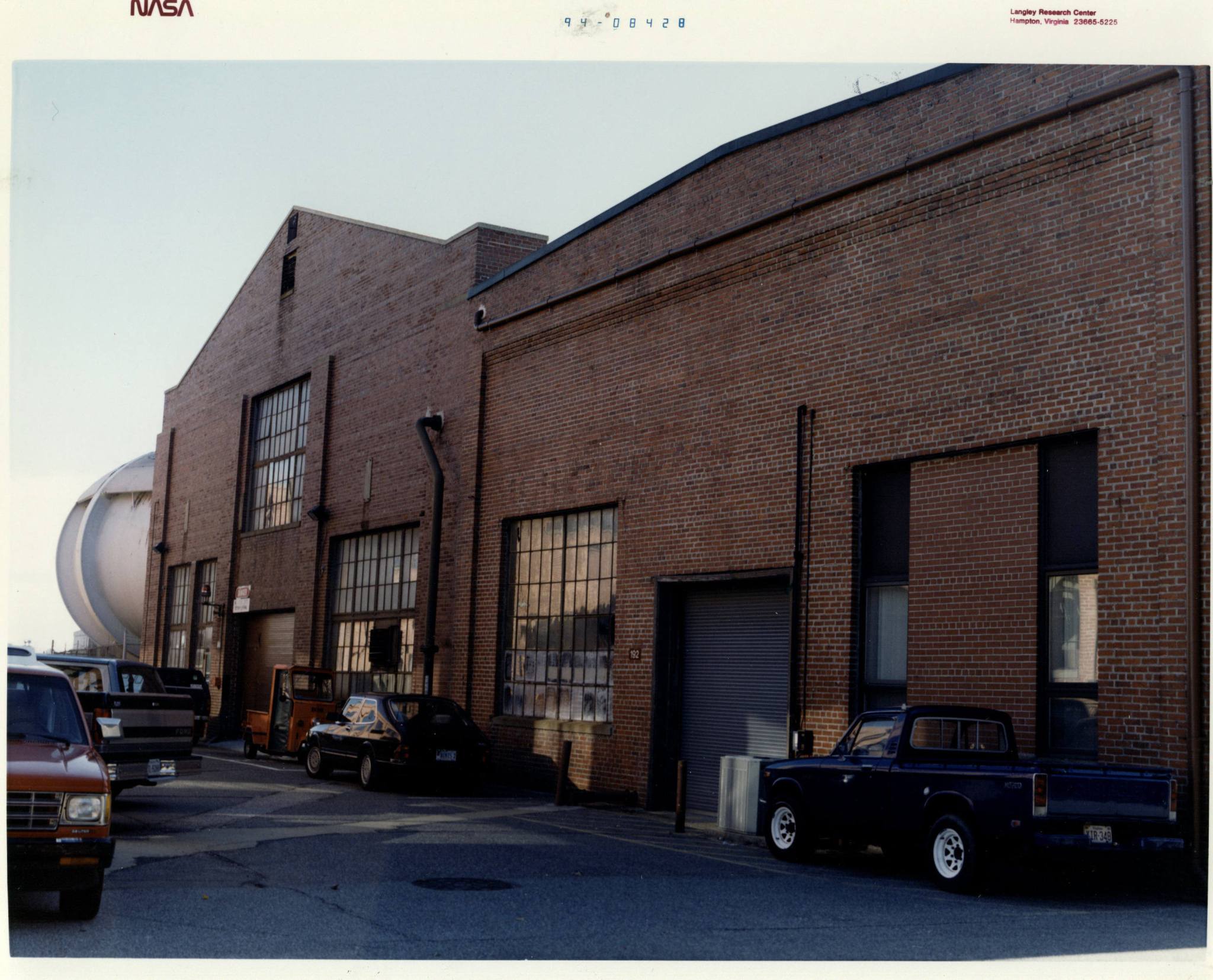 An exterior view in 1994 of the east side of Building 583.