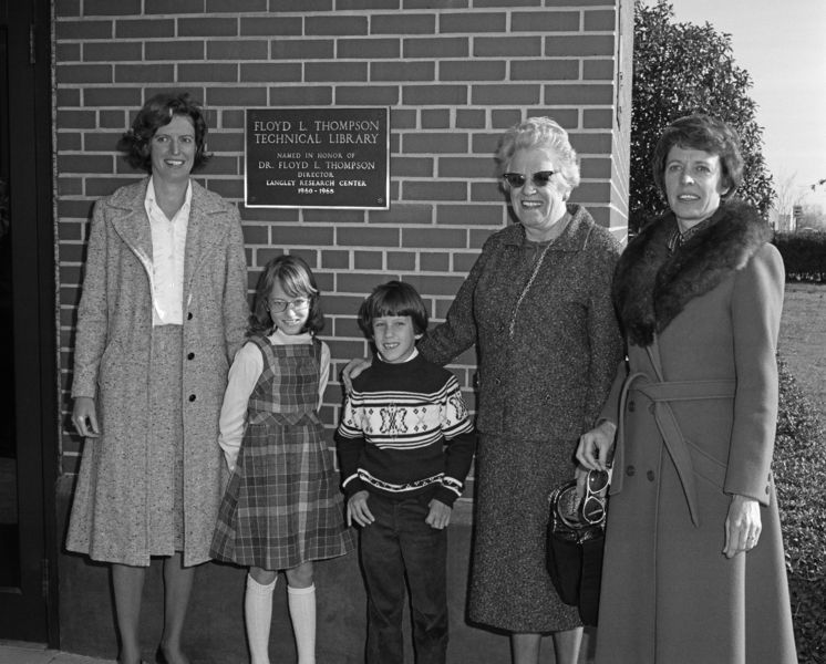 This is a photo from Dec. 7, 1978, when the Technical Library was dedicated to Dr. Floyd L. Thompson, Langley’s center director from 1960 to 1968 and who had passed away in 1976.