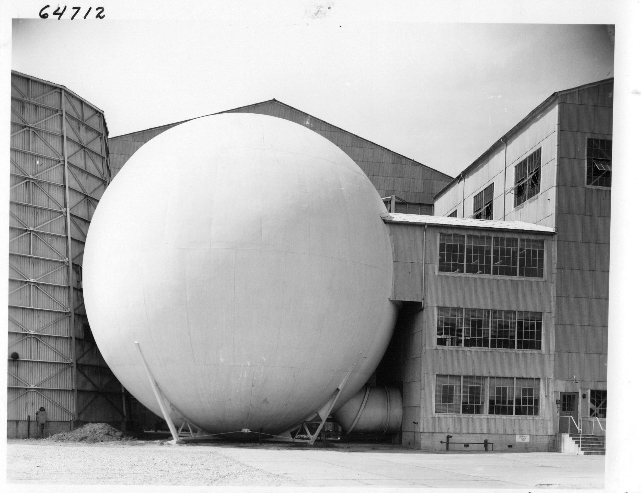 Front view of Building 644; date unknown.