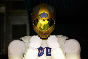 Robonaut 2 waits inside the electromagnetic interference chamber at Johnson Space Center following tests that ensure the robot’s electronic systems won’t cause problems for other important systems at the International Space Station. R2 will be journeying to the space station onboard Discovery during the STS-133 mission. Credits: NASA