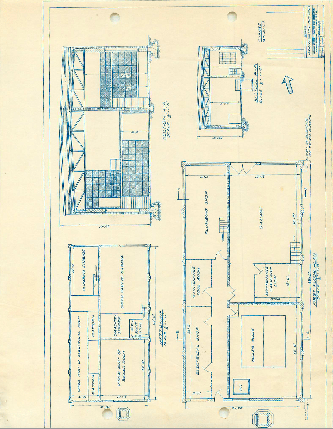 A 1942 floorplan of Building 583A.