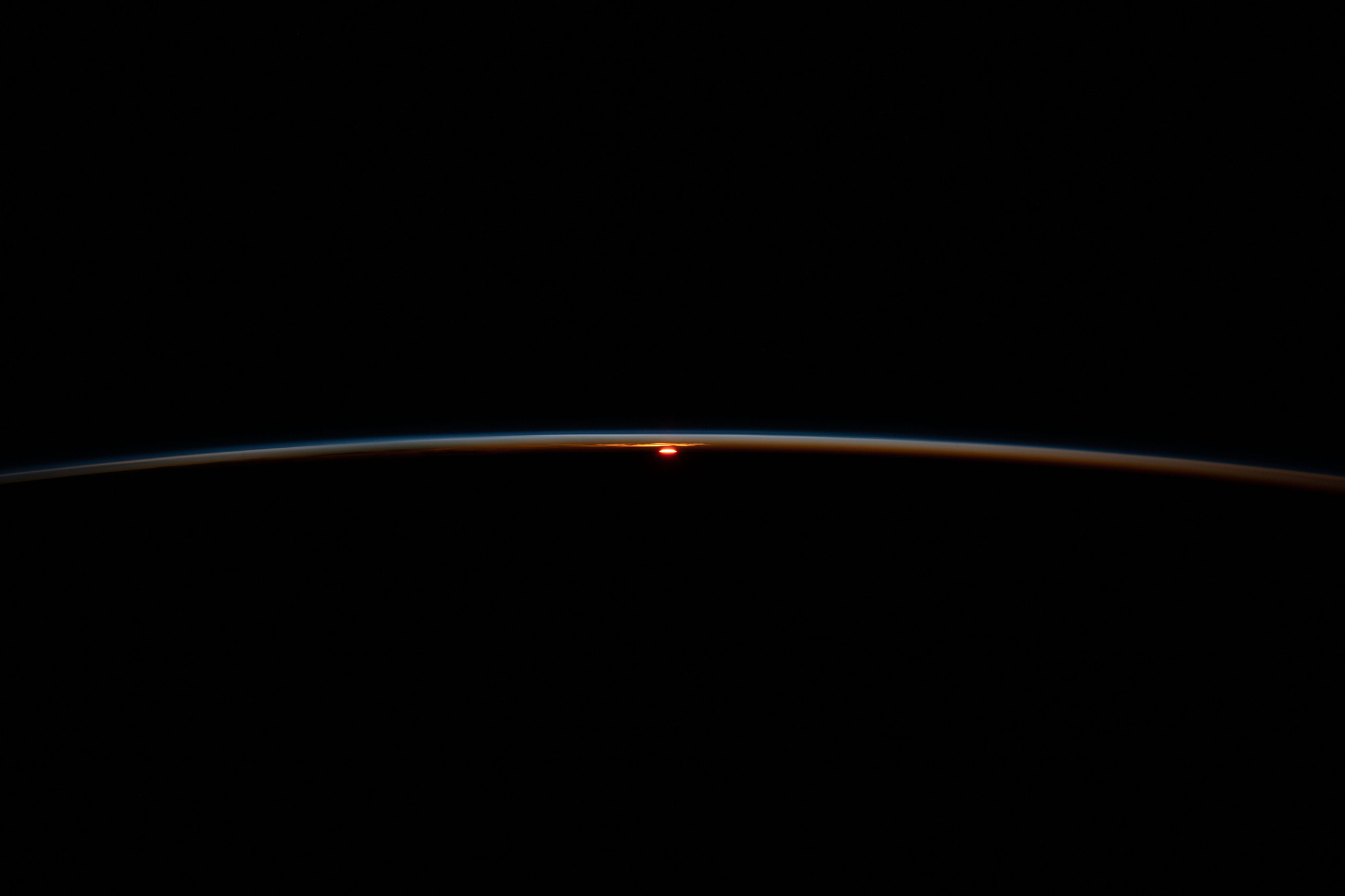 image of an orbital sunset 