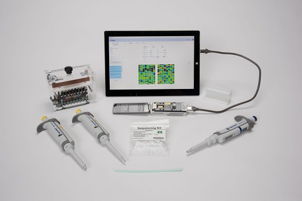 image of experiment equipment, supplies and computer