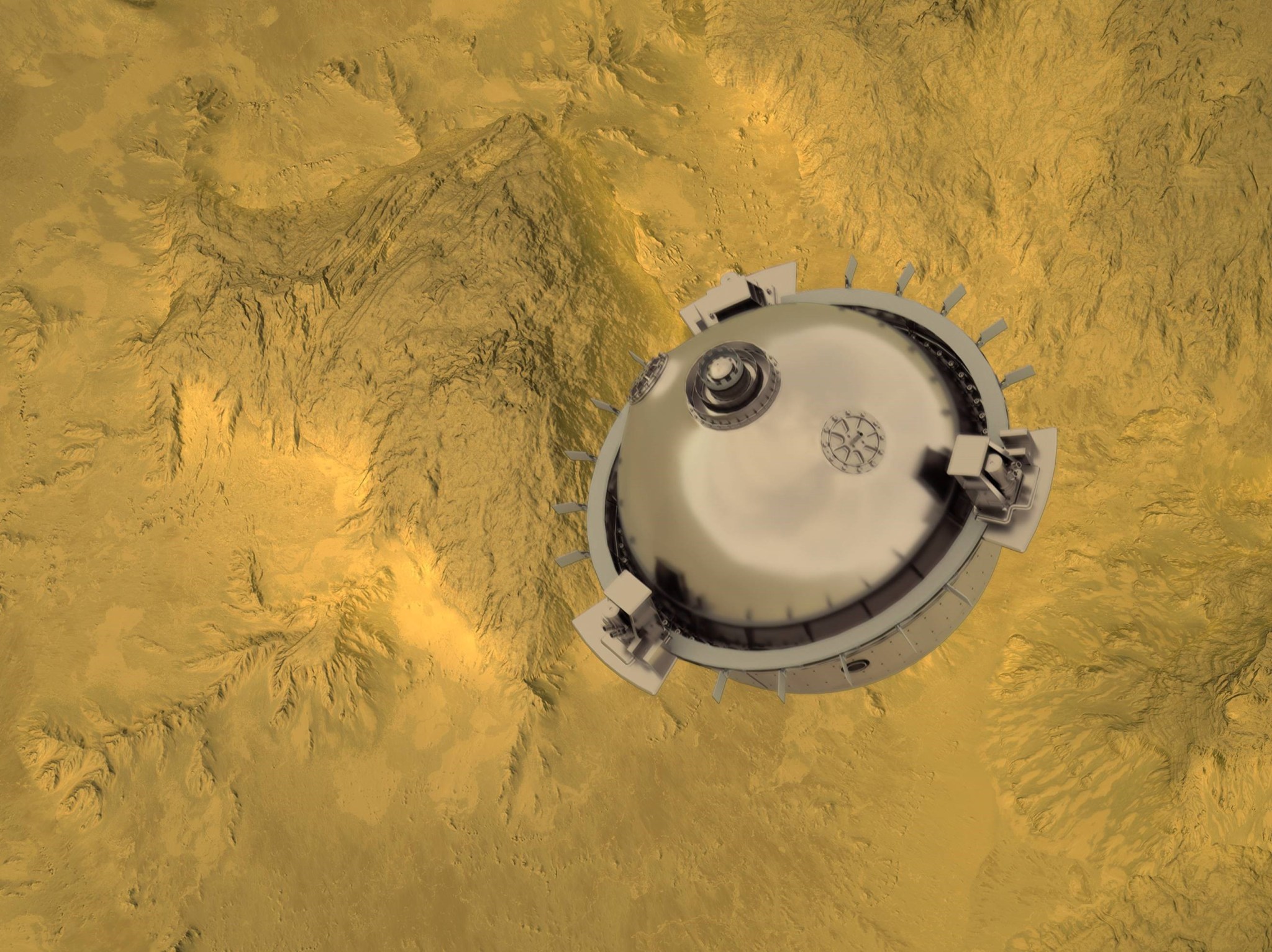 DAVINCI Descent Sphere above Venus