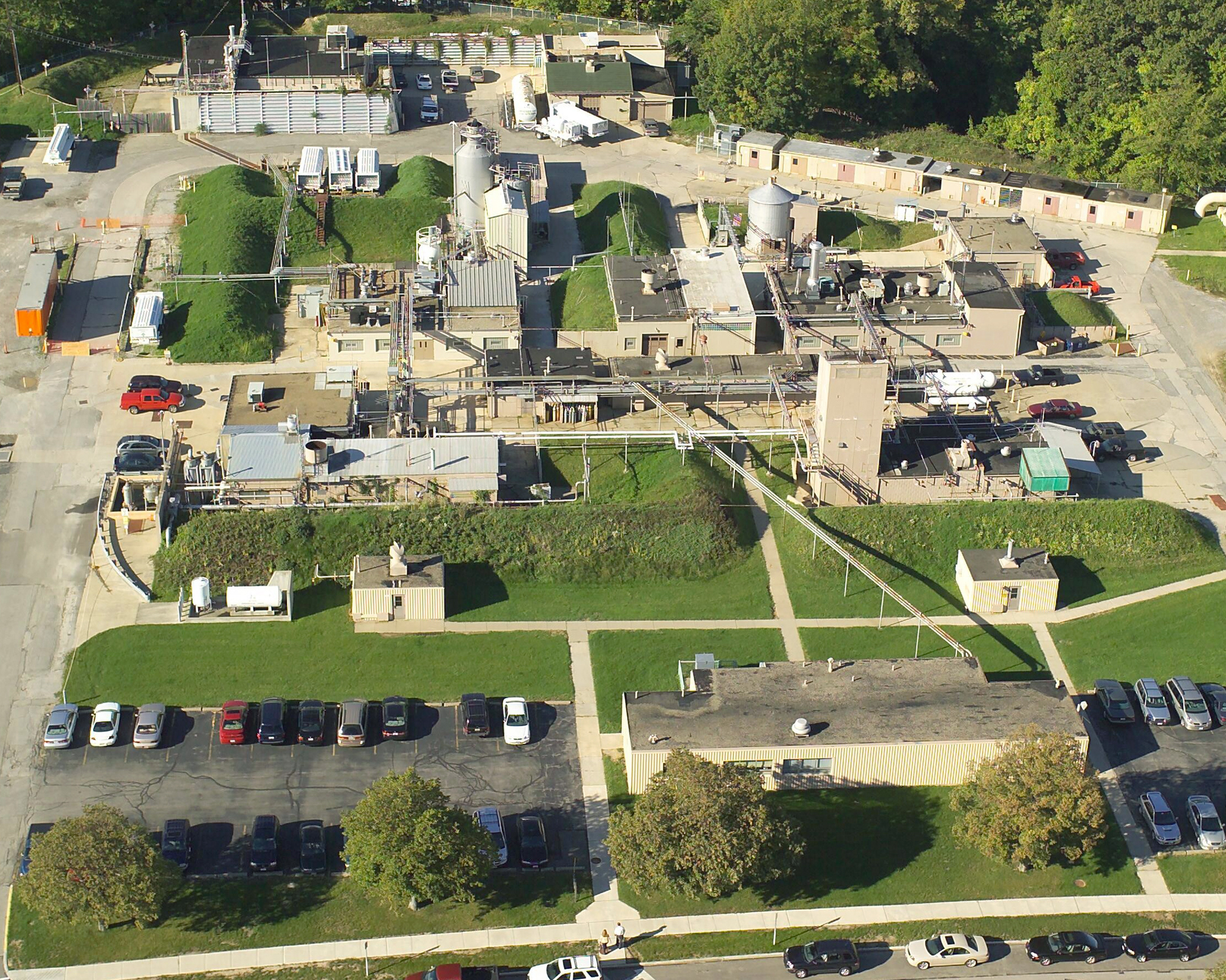 An aerial image captures the Rocket Lab from the sky.