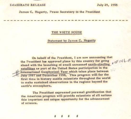 igy_established_white_house_press_release_on_satellite_plans_jul_29_1955