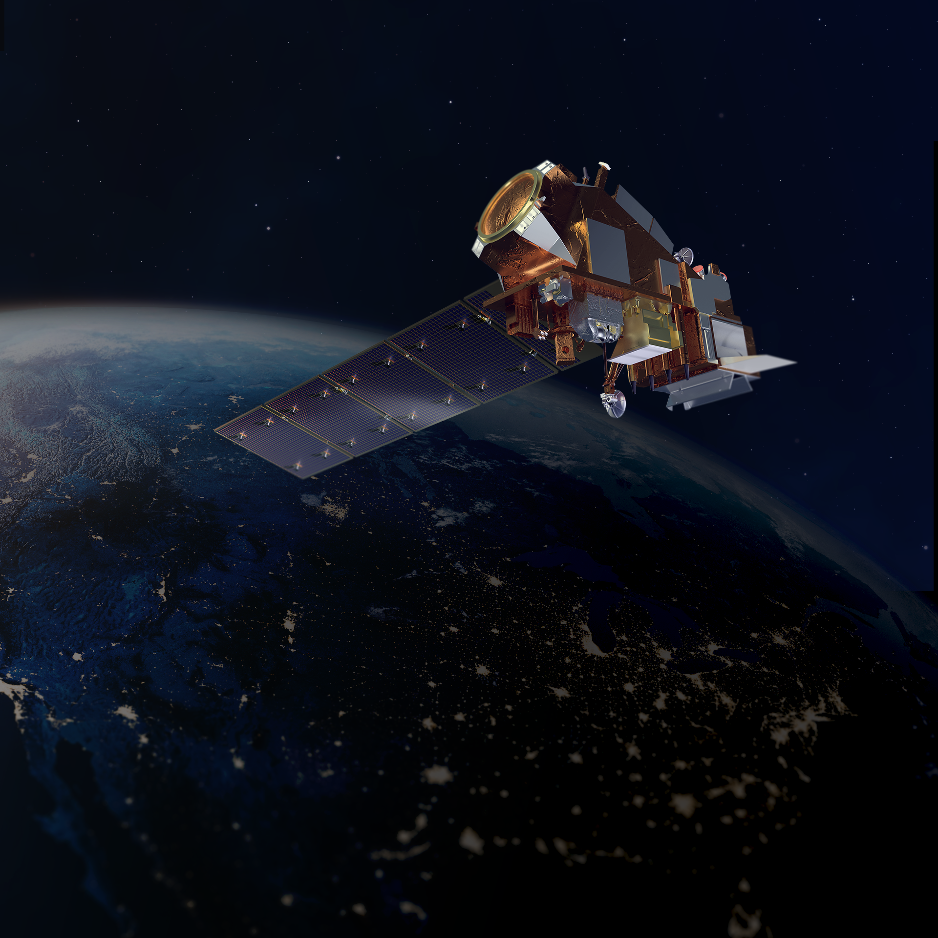 An artist's rendering of the JPSS-2 satellite, which will be renamed NOAA-21 once in orbit.